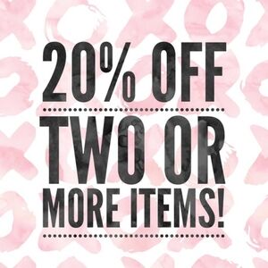 20% off 2 or more item bundles
